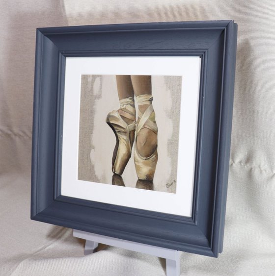 Ballet Shoes Study, Ballet Painting, Ballerina, Dance, Framed and Ready to Hang