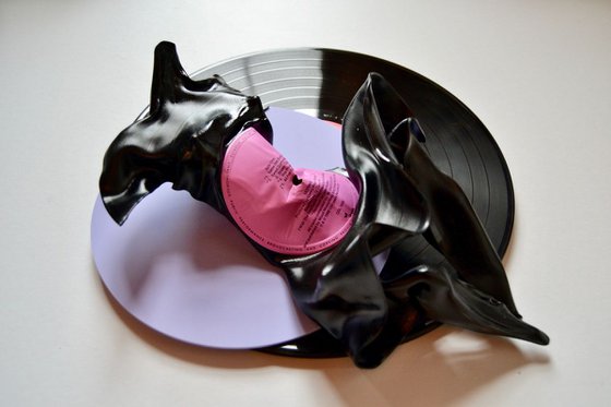 Vinyl Music Record Sculpture - "Sweet Surrender"
