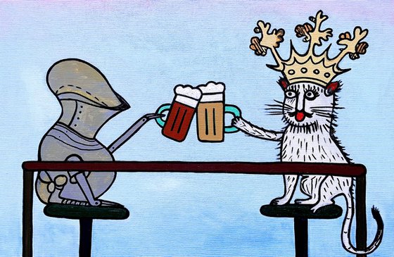 Drunk Medieval. Cats in the bar