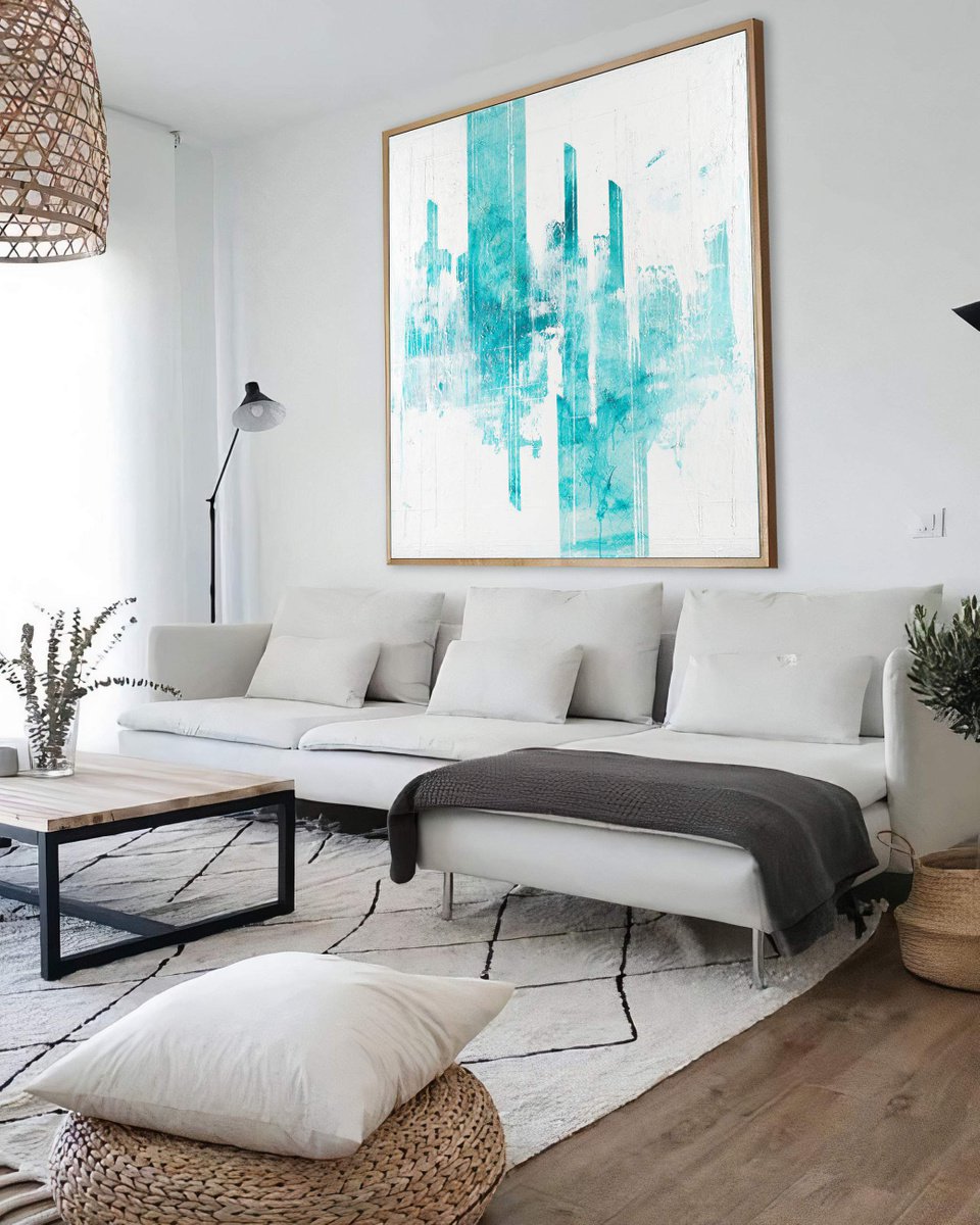 Organic Abstract Acrylic Painting By Nemanja Nikolic, 55 X 63", Arctic Lilies, Original Artwork