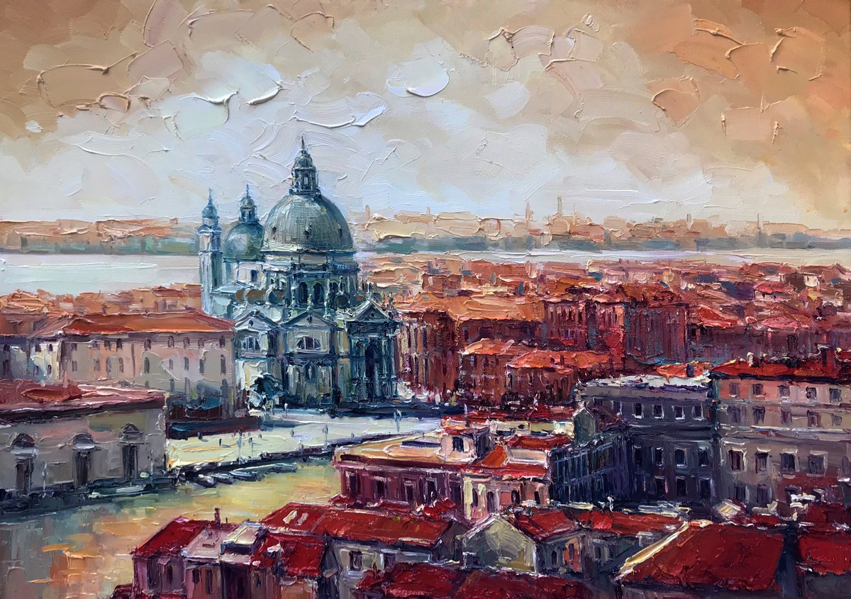 Venice original oil painting 70x50 by Artem Grunyka