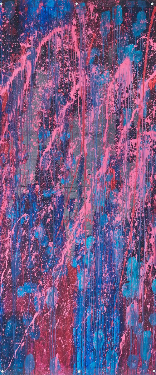 Red Cyan Pink Blue 1 by Simon Findlay