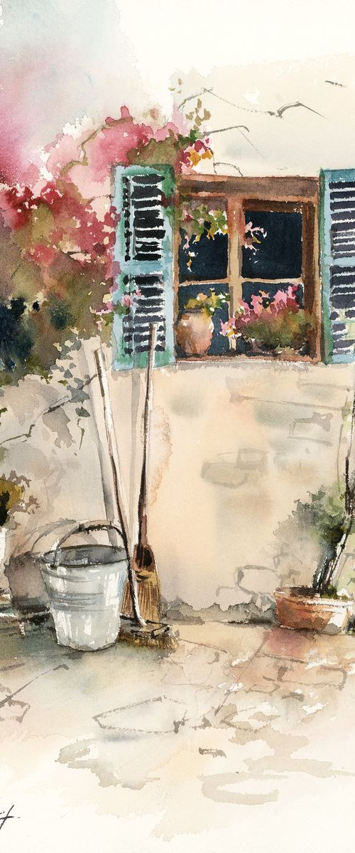 Teal window by Sophie Rodionov