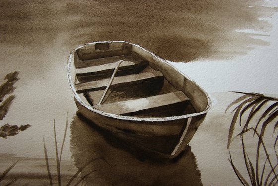 Boat in monochrome