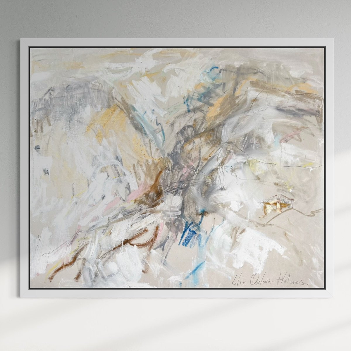 Expressive Oil Painting , Dreaming Of White. By Lilia Orlova-Holmes, 47 X 39, Artwork For Sale On Artfinder