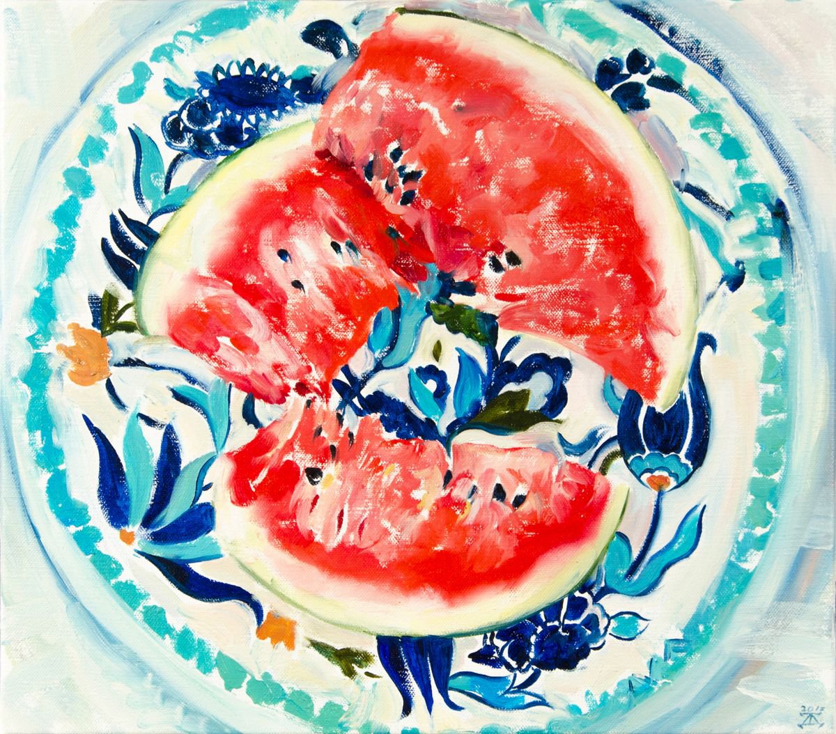 Still life with watermelon by Daria Galinski