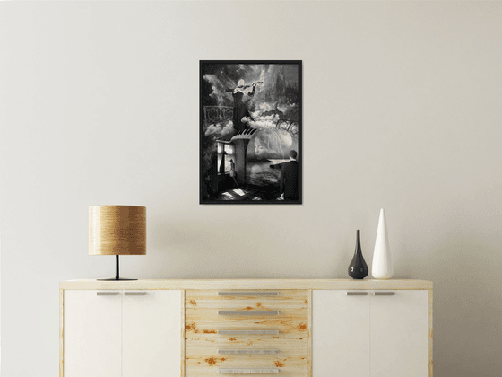 MEMORIES OF LOVE | Digital Painting printed on Alu-Dibond with Black wood frame | Unique Artwork | 2019 | Simone Morana Cyla | 50 x 70 cm | Art Gallery Quality |