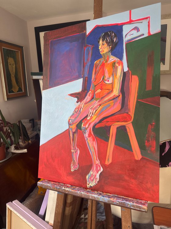 Seated nude