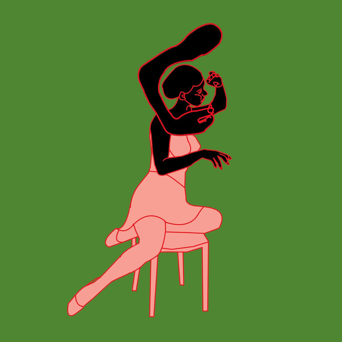 Urban And Pop Portrait Print By Artworks By Rina Mualem, 8 X 8, Care, Original Artwork