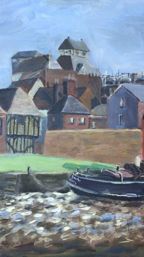 Steam Tug at Faversham, by Julian Lovegrove Art