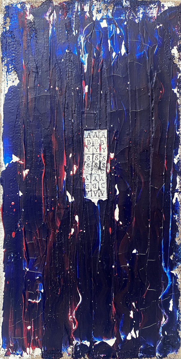 Abstract Acrylic Painting By Mattia Paoli, 12 X 24", Abyss, Original Artwork