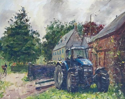 Blue Tractor by Dimitris Voyiazoglou