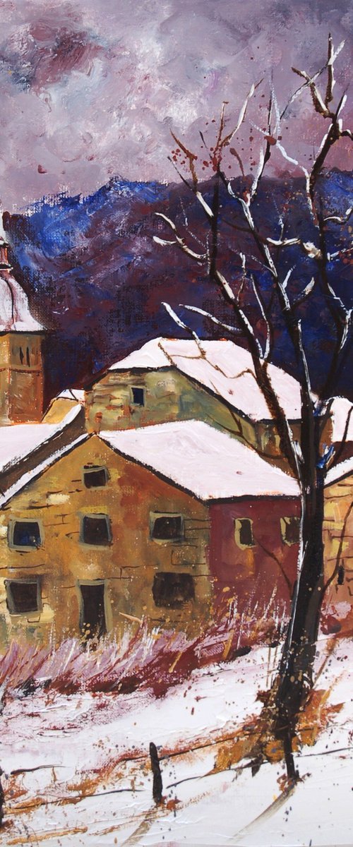 Snow on an old village by Pol Henry Ledent