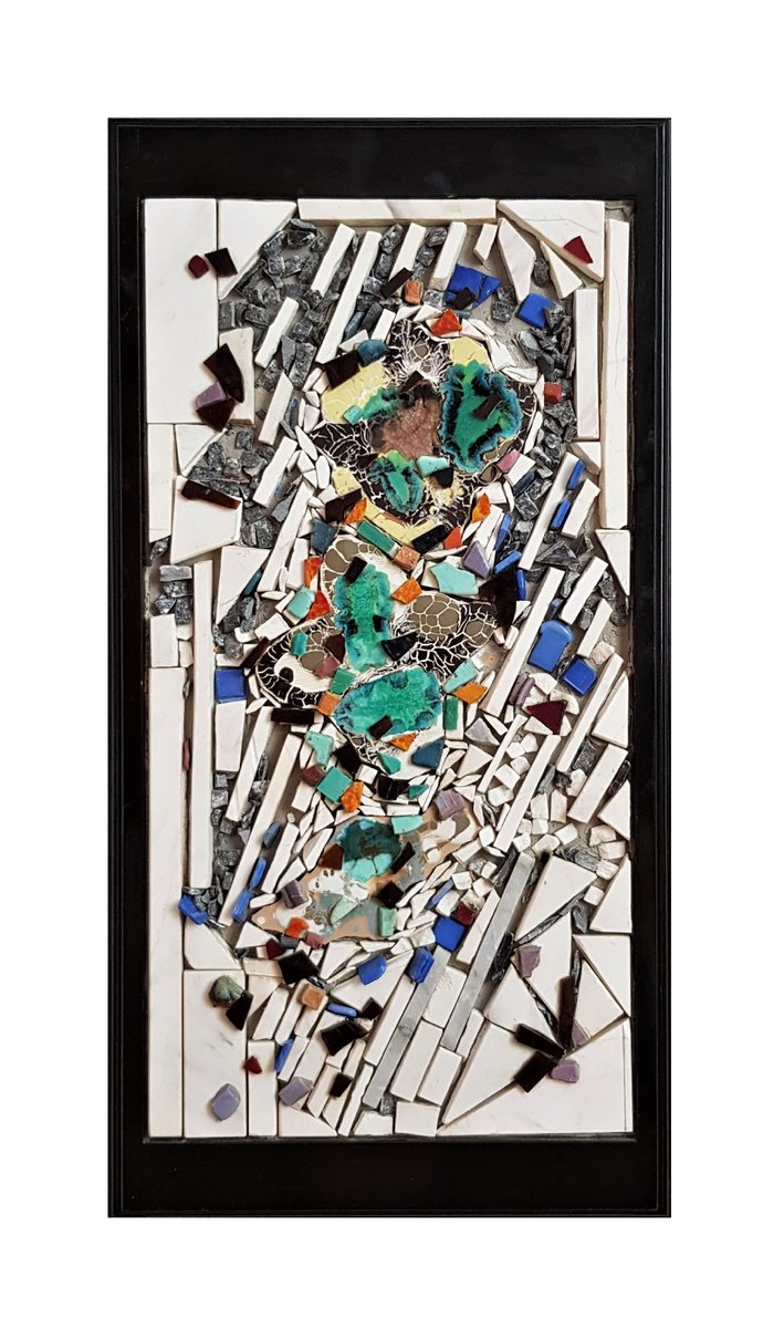 Abstract Relief By Ognyan Hristov, 15 X 29", "Fragment - S20", Original Artwork