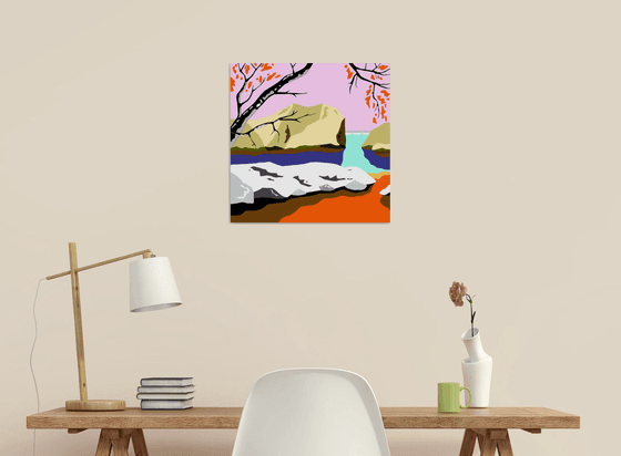 The crag (El peñón, pop art, seascape)