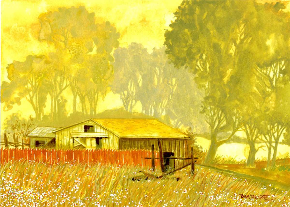 Barn in the Haze by Ben De Soto