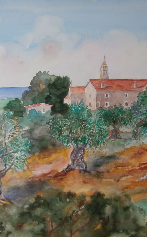 OLIVES 47 X 32,5 cm by Zoran Mihajlović Muza