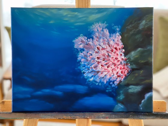 Underwater Sakura, 40 x 30, oil on canvas