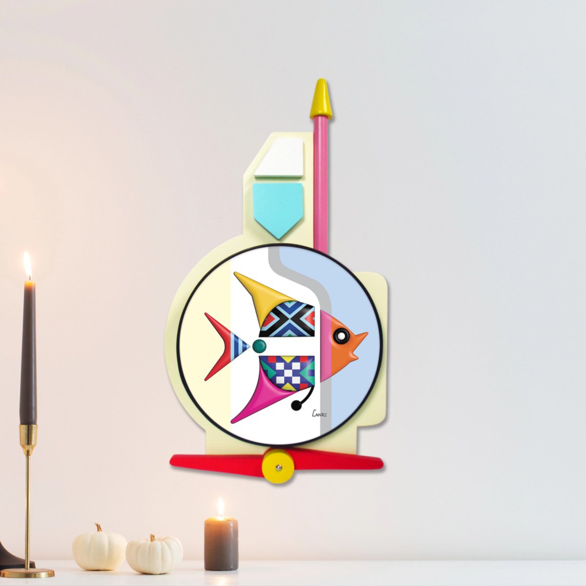 Urban And Pop Animal Wood Sculpture By Lanre Adefioye, 12 X 21", Defying The Flow, Original Artwork