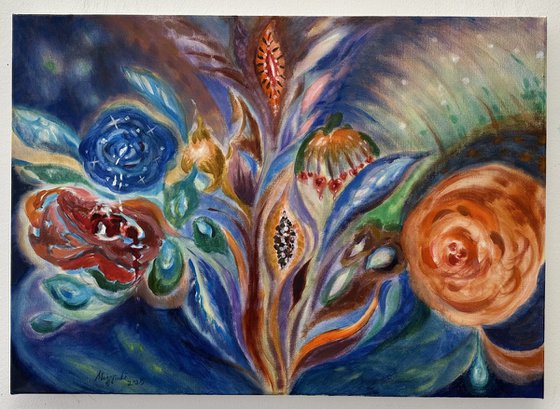 Cosmic flower bouquet