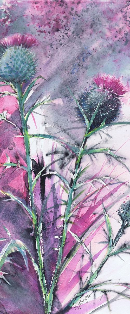 Inky Thistles by Michele Wallington