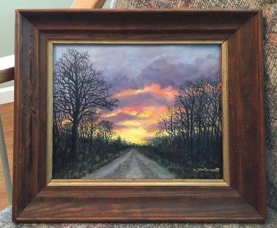 December Journey by K. McDermott - oil on 8X10 inch canvas (SOLD)