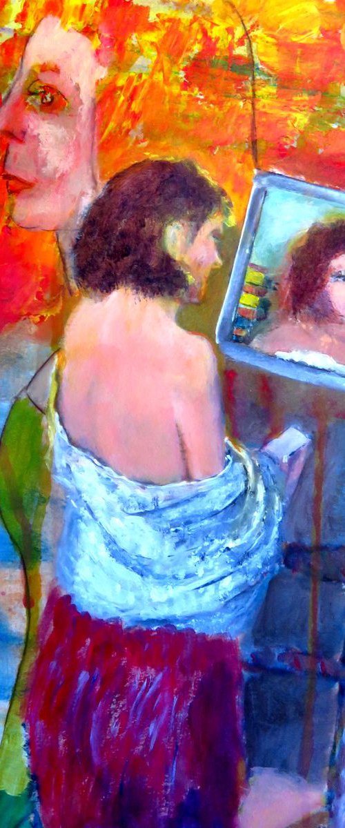 Women From Rear, Towel by Gary Kirkpatrick