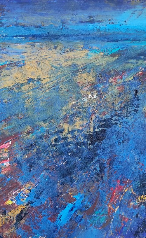 Abstract blue landscape by Olga Onopko