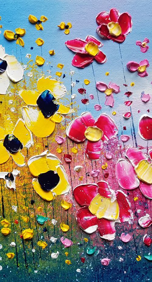 "Autumn Meadow Flowers in Love" by Phil Broad