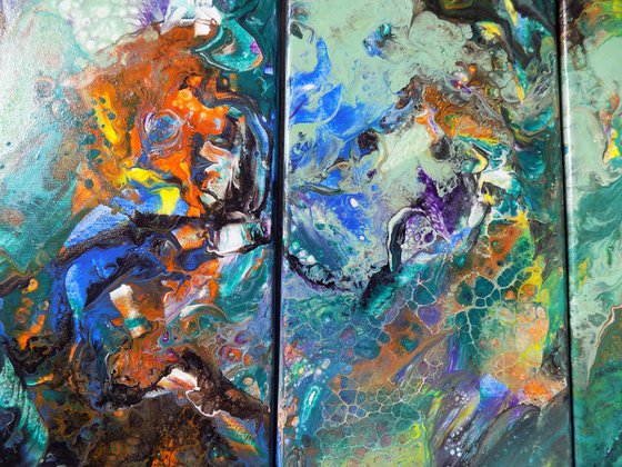 Triptych abstract
