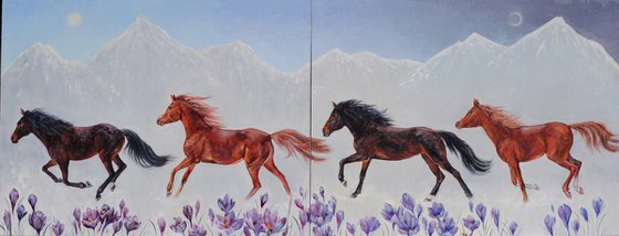 Leap into Spring/Horses