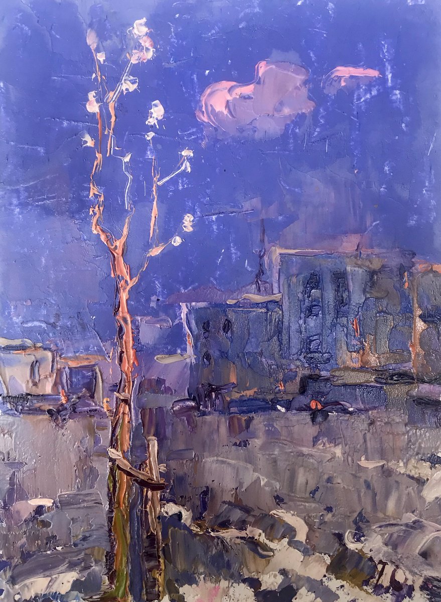 Impressionistic Cityscapes Oil Painting By Kalenyuk Alex, 6 X 8", Spring In The City, Original Artwork