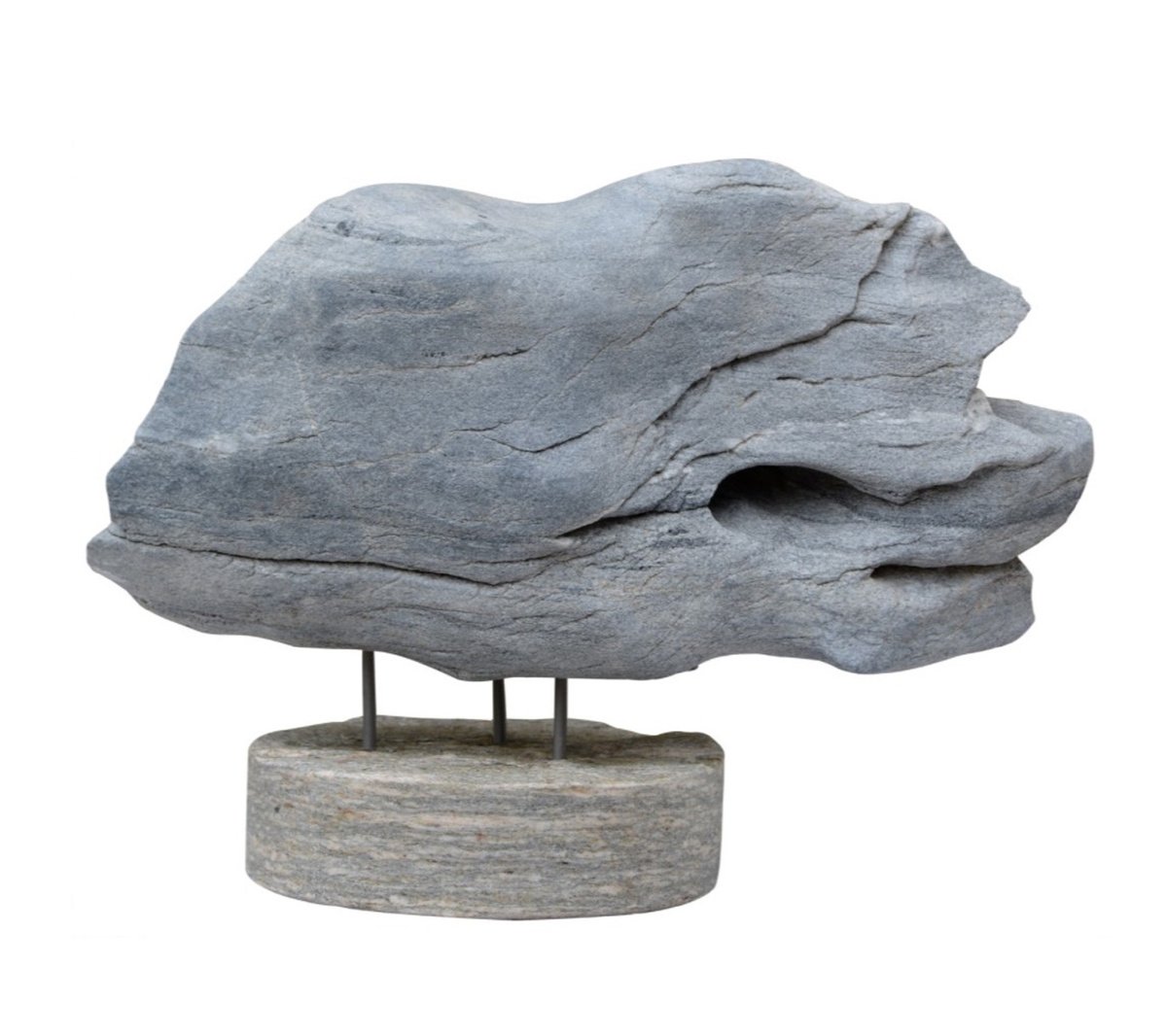 Expressive Animal Stone Sculpture By Ognyan Chitakov, 12 X 9", "Marlin", Original Artwork