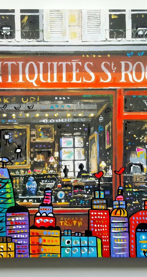 Antique Shop City by Maria Luisa  Azzini