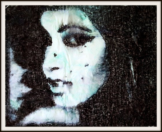 Amy - 01 (n.326) - 71,00 x 58,00 x 2,50 cm - ready to hang - mix media painting on stretched canvas