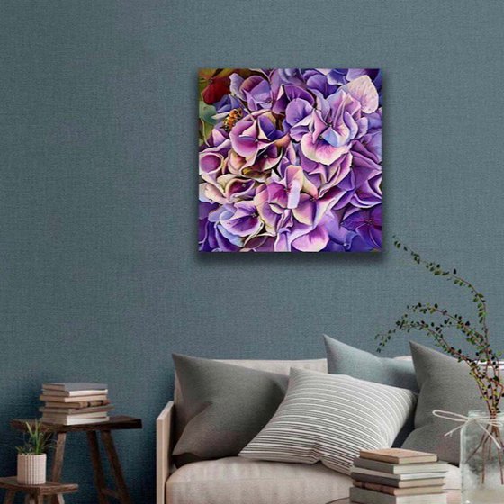 Hydrangea. Fragment.