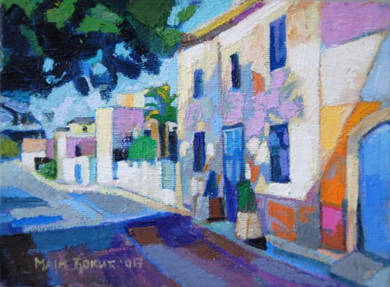 Sunny street # 3 / 20.8 x 15.4 cm