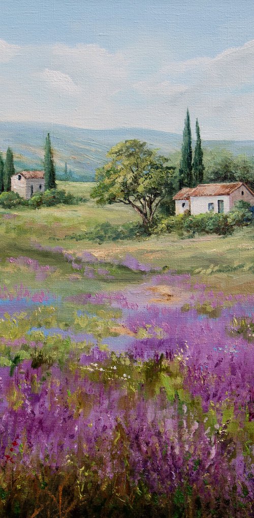 French landscape Oil painting by Tetiana Vysochynska