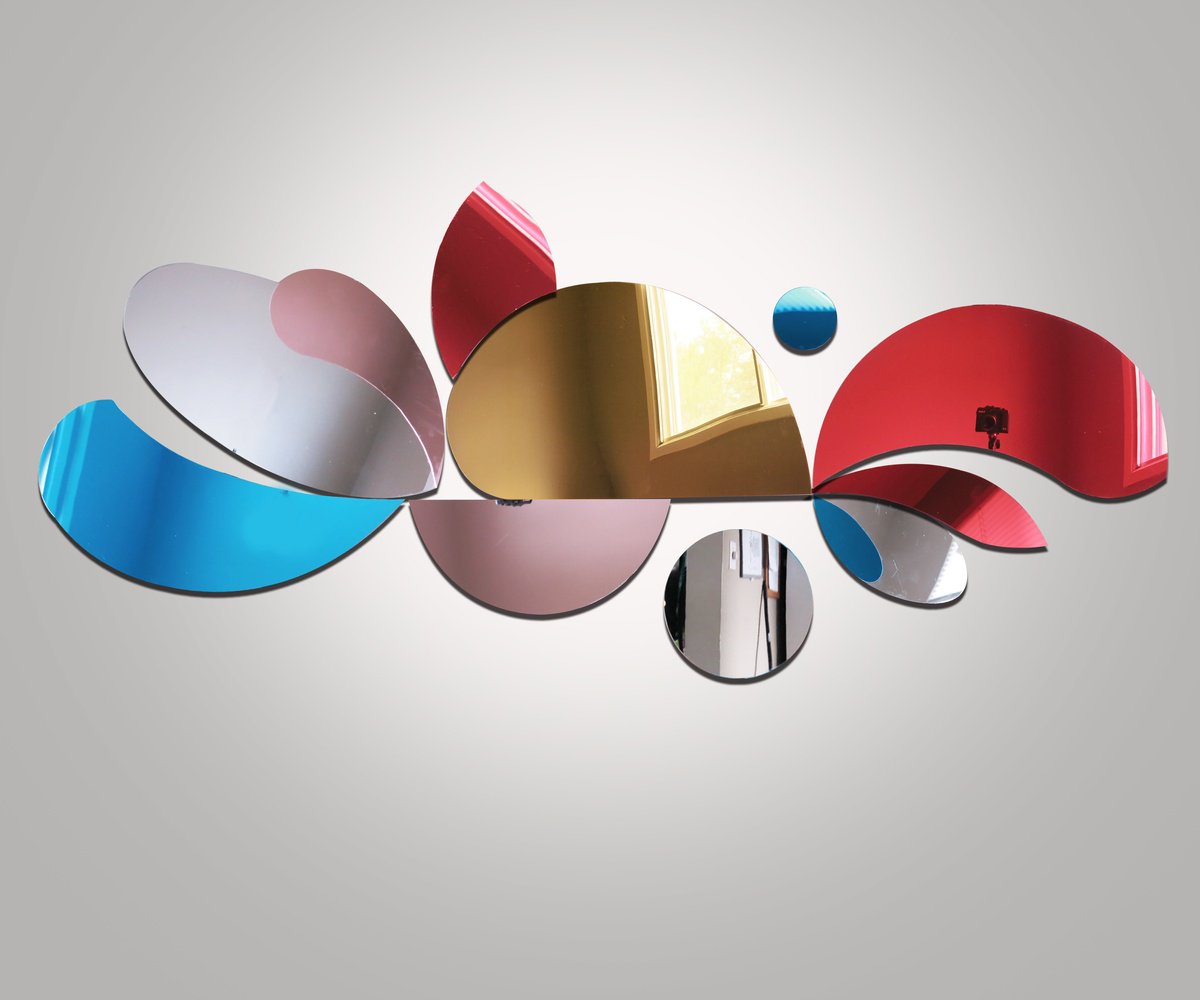 Geometric Abstract Collage By Dong Su, 24 X 18, Song Of Light And Shadow, Original Artwork