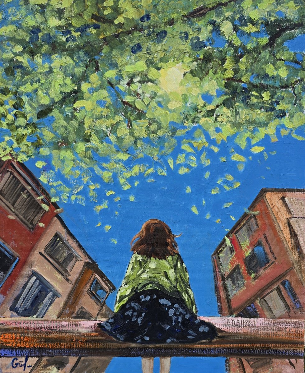 Embrace Of The Sun By Gulshaba Abbasova, 20 X 24, Artwork For Sale On Artfinder