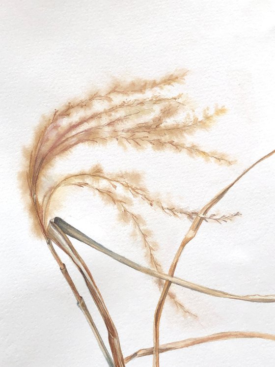 A dance in the wind. Original watercolor artwork.