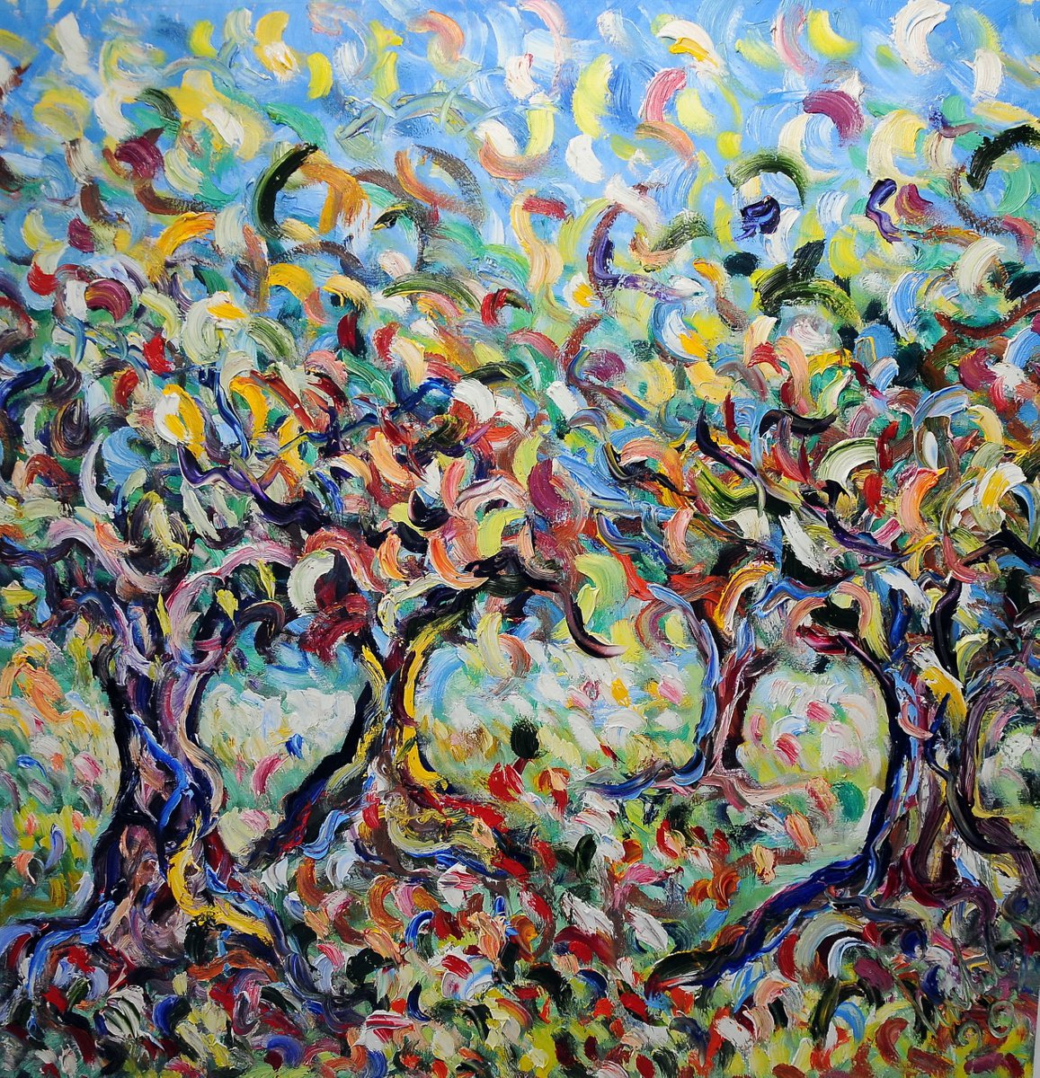Campo Di Ulivi Olio Su Tela 150X150 By Antonino Puliafico, 59 X 59, Artwork For Sale On Artfinder