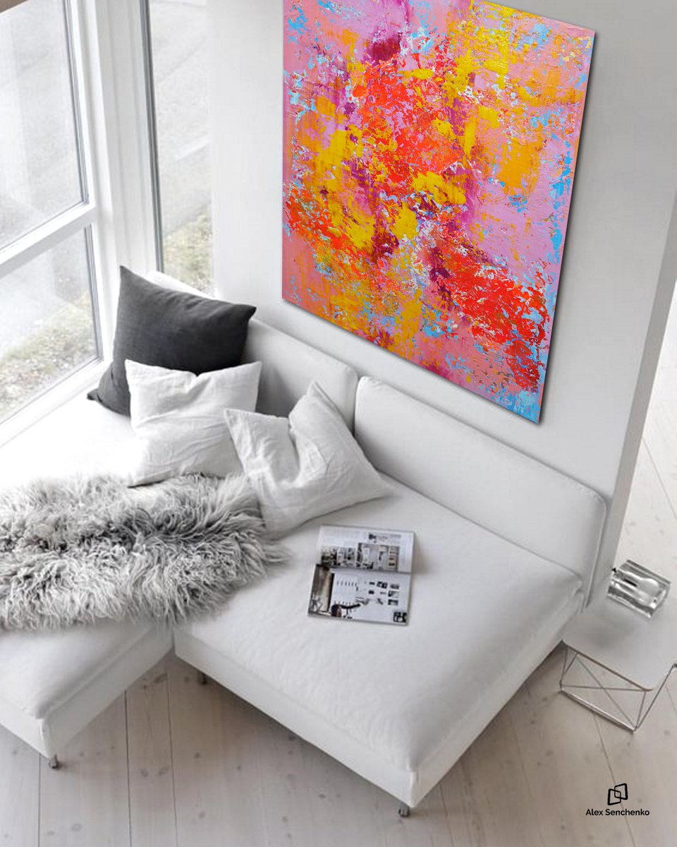 150x100cm. / extra large painting / Abstract 2192 by Alex Senchenko