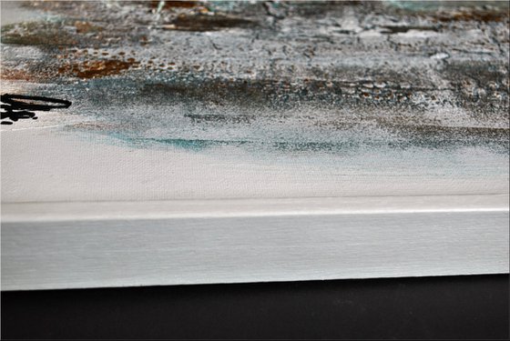 Stille Wasser  - Abstract Art - Acrylic Painting - Canvas Art - Framed Painting - Abstract Painting - Industrial Art