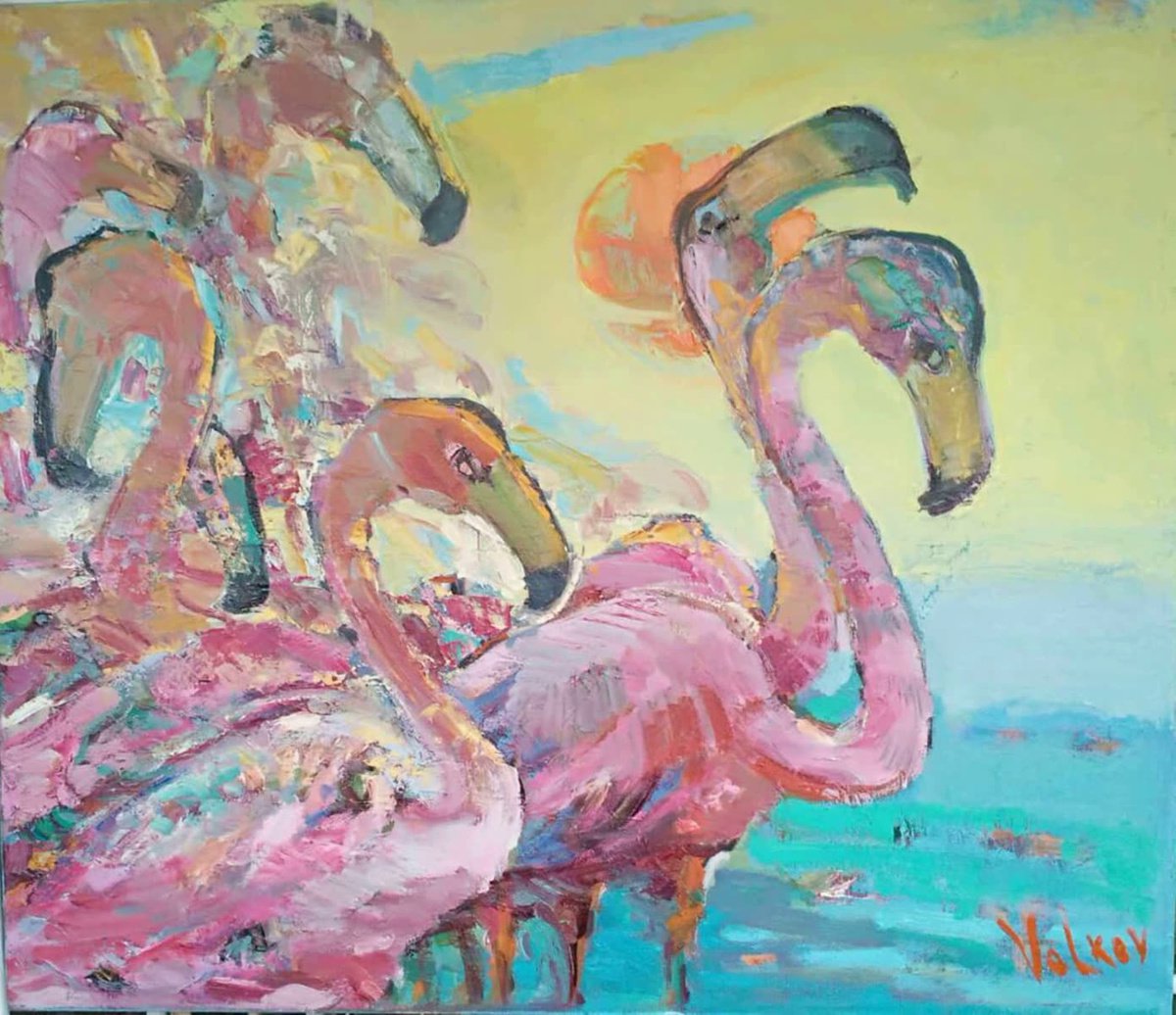 Flamingo dance by VIKTOR VOLKOV