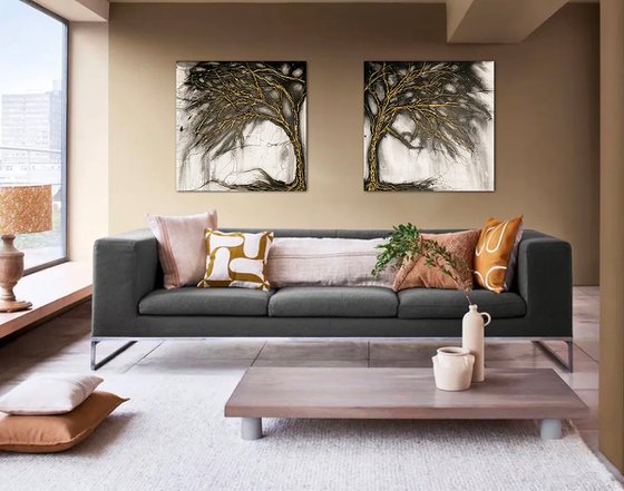 Midas Tree XL Gold 180cm x 90cm