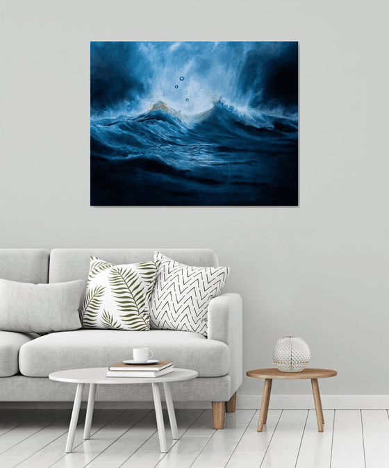 Seascape with a storm