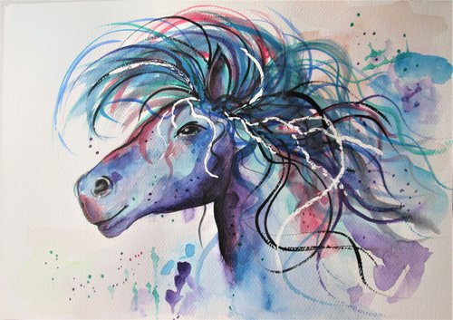 My Little Purple Pony by MARJANSART