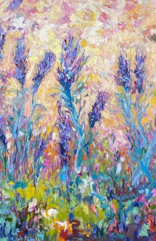 MY LAVENDER IS IN FLOWER by Maureen Finck