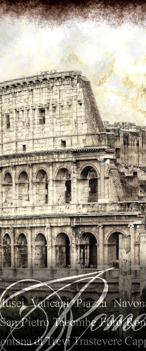 Roma Coliseum/XL large original artwork by Javier Diaz